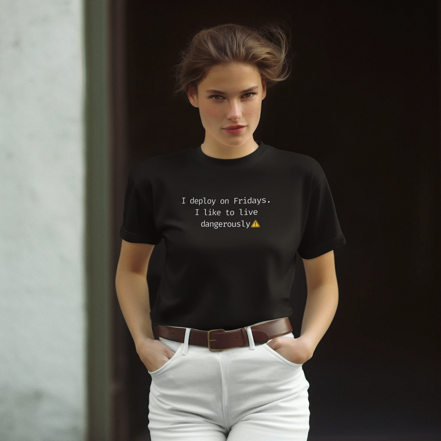 I Deploy on Fridays. I Like to Live Dangerously Tee